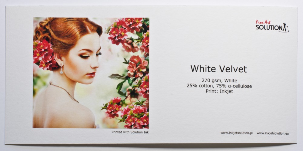 Solution Fine Art White Velvet 270g white