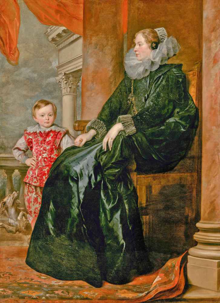 A Genoese Noblewoman and Her Son - Antoon van Dyck
