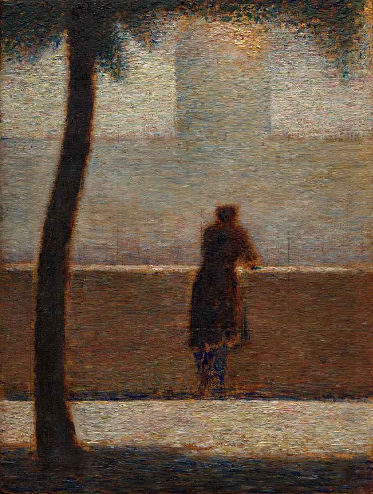 A Man Leaning on a Parapet - Georges Seurat