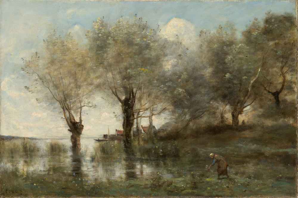 A Pond in Picardy - Jean Baptiste Camille Corot