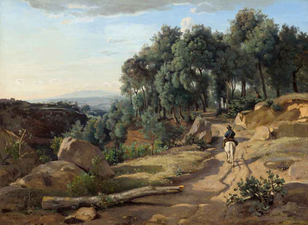 A View near Volterra - Jean Baptiste Camille Corot