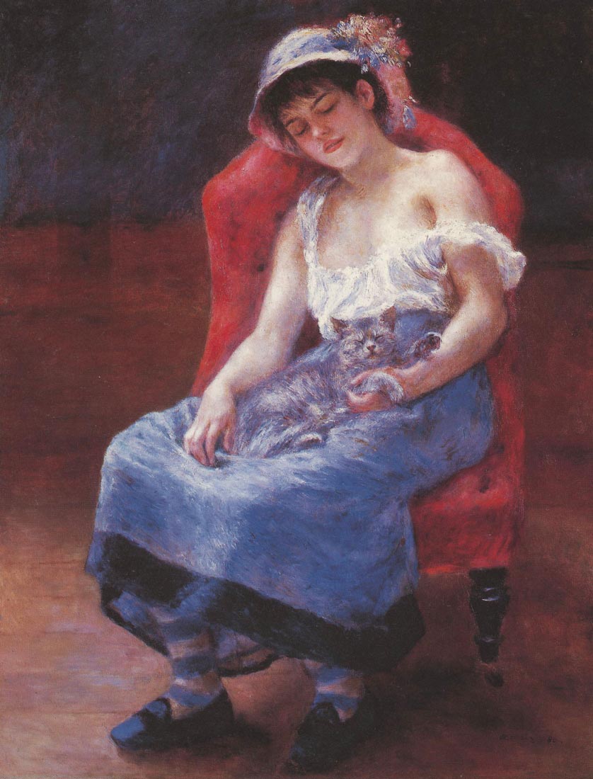 A girl asleep - Renoir
