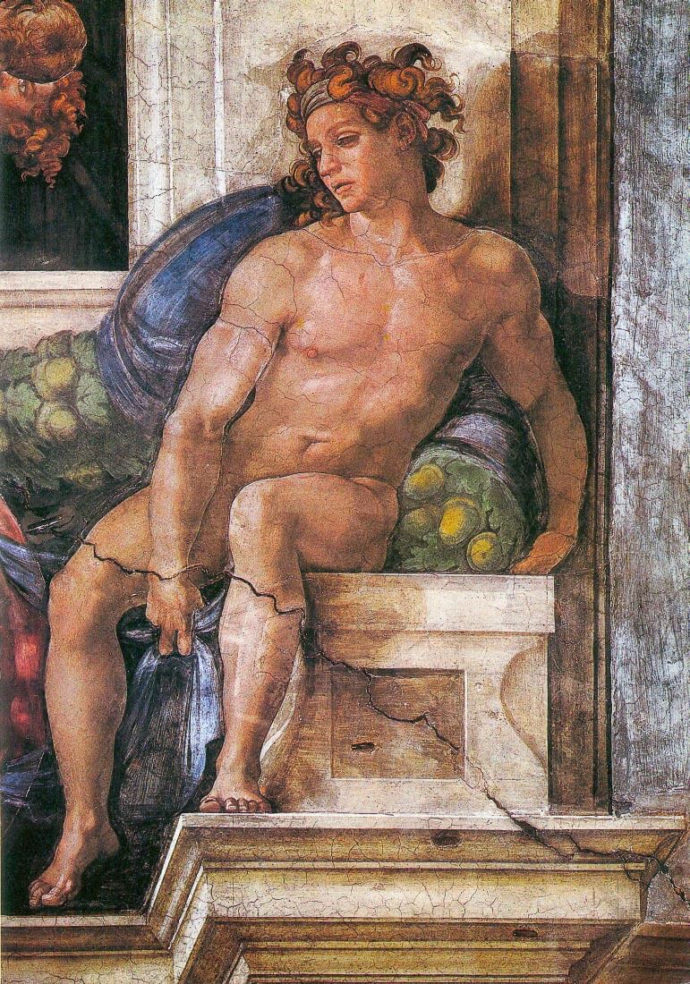 Above the Delphic Sybille - Michelangelo