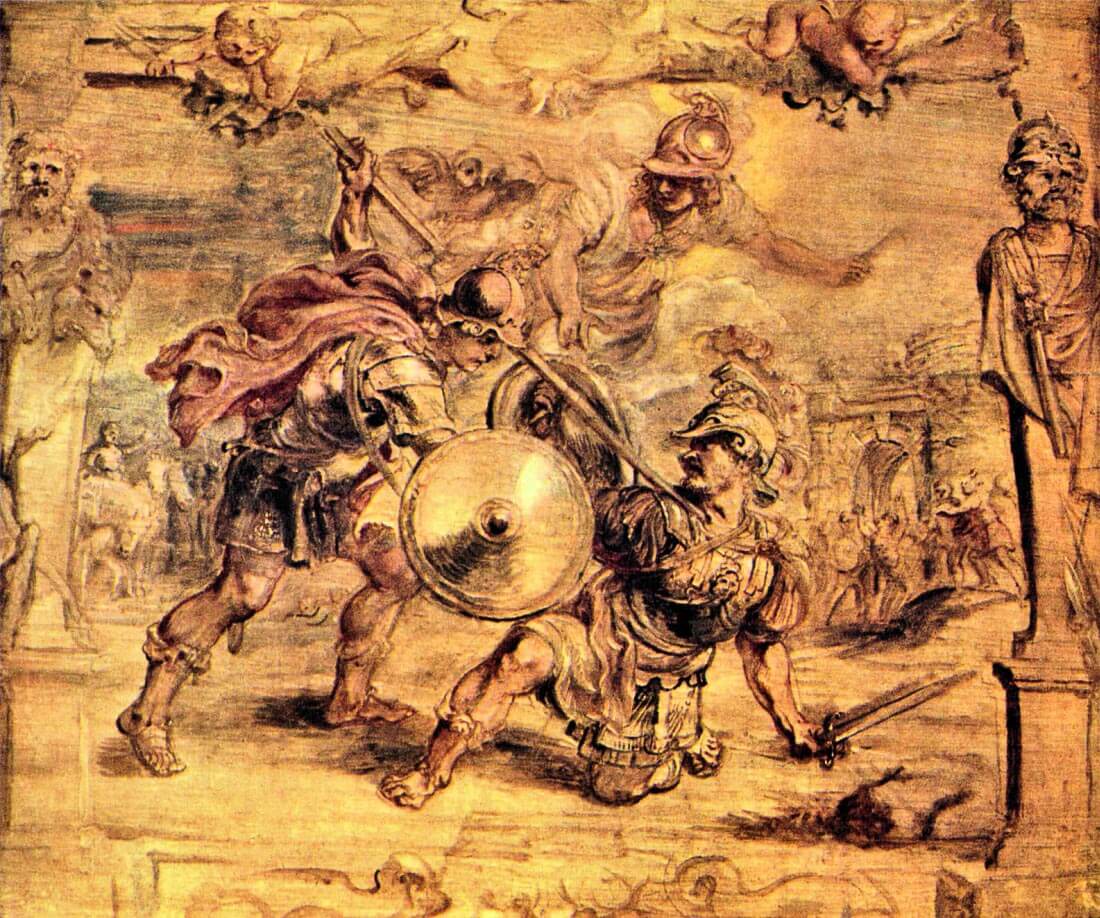 Achilles defeats Hector - Rubens