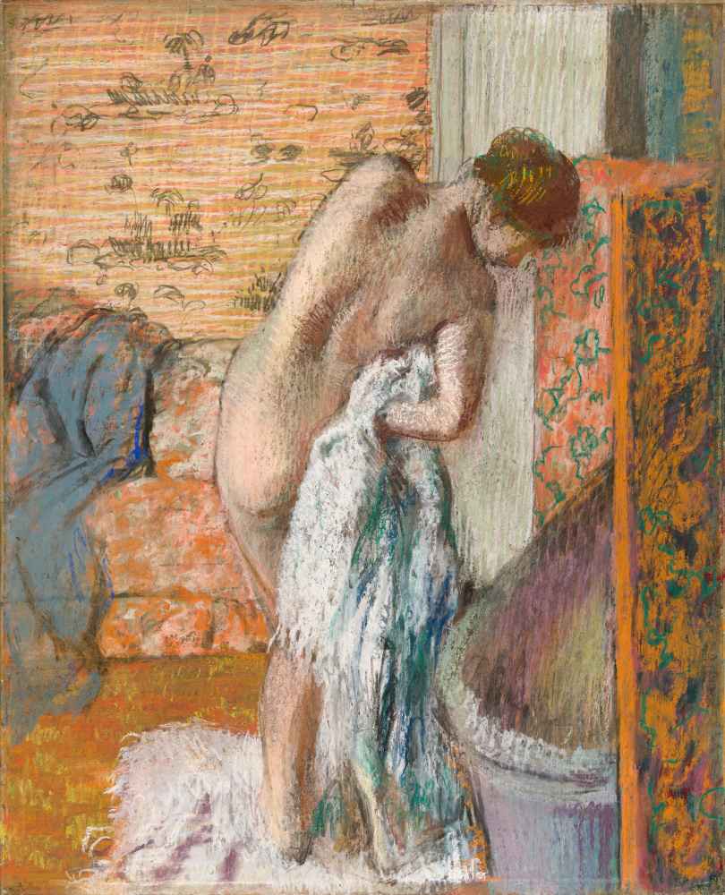 After the Bath (Woman Wiping Herself) - Edgar Degas