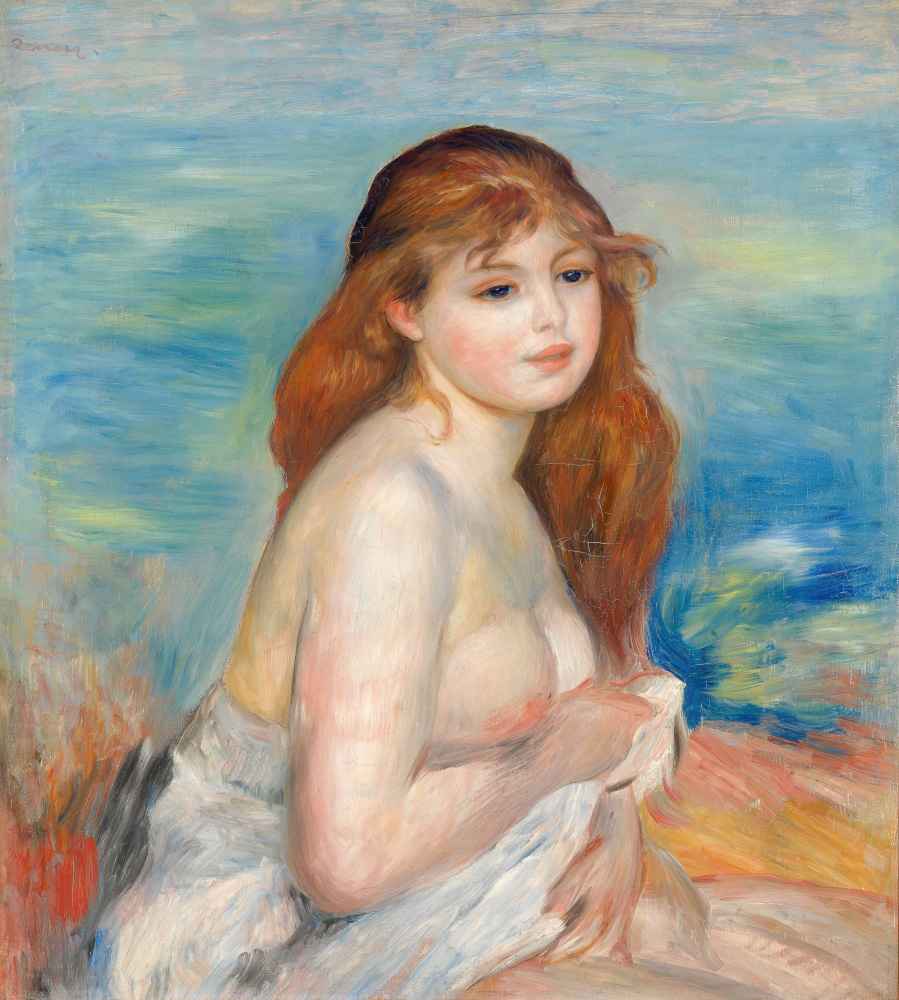 After the bathroom - Auguste Renoir
