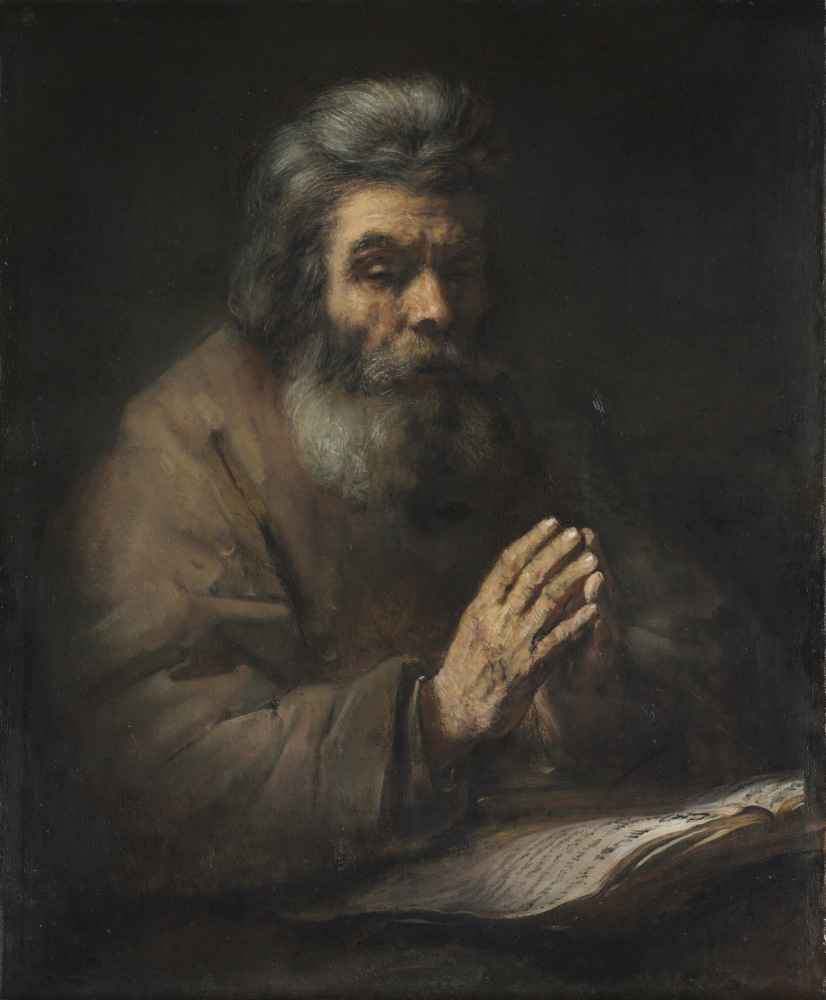 An Elderly Man in Prayer - Rembrandt Harmenszoon van Rĳn