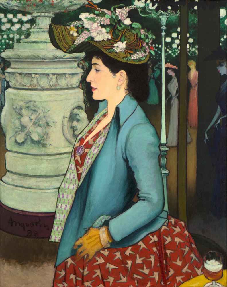 An Elegant Woman at the Élysee Montmartre - Louis Anquetin