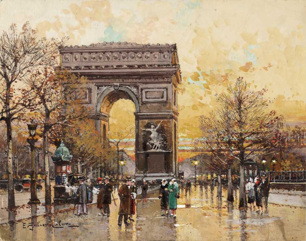 Arc de Triomphe in the Fall - Eugene Galien-Laloue