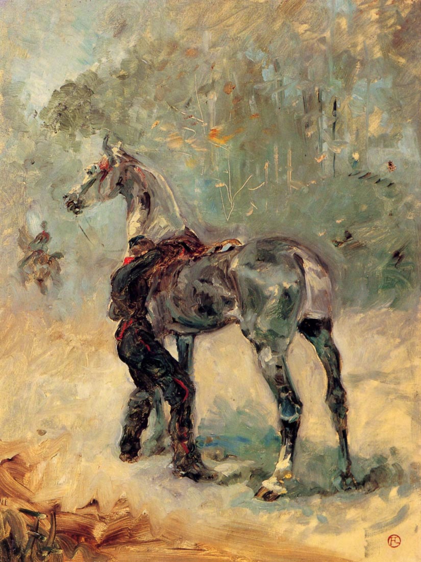 Artilleryman and his horse - Toulouse-Lautrec
