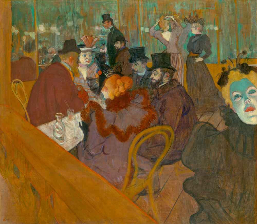 At the Moulin Rouge - Henri de Toulouse-Lautrec