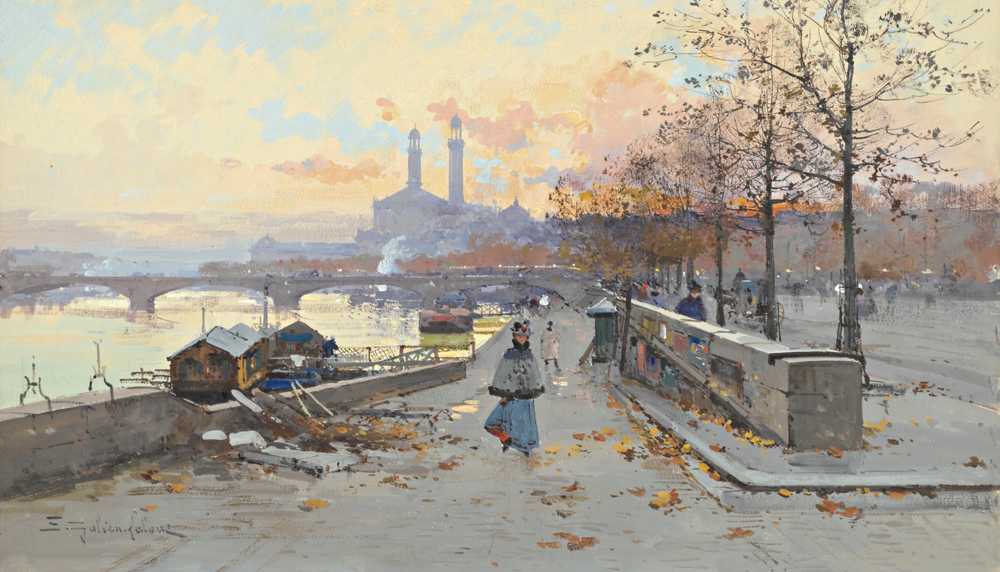 At the dock - Eugene Galien-Laloue