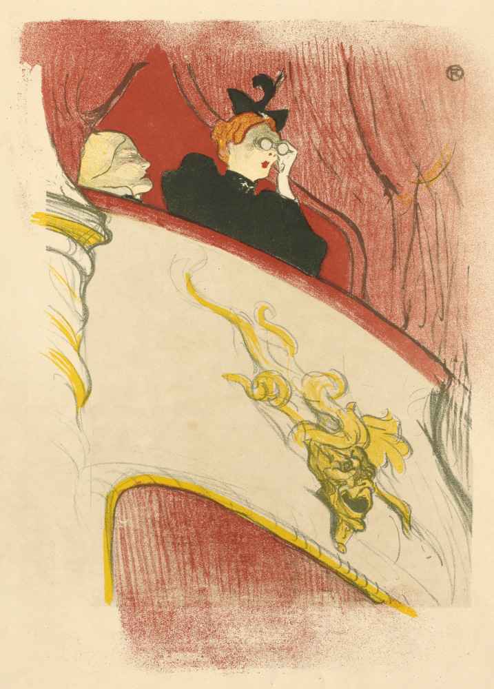 Balcony with a Gilded Grotesque Mask - Henri de Toulouse-Lautrec