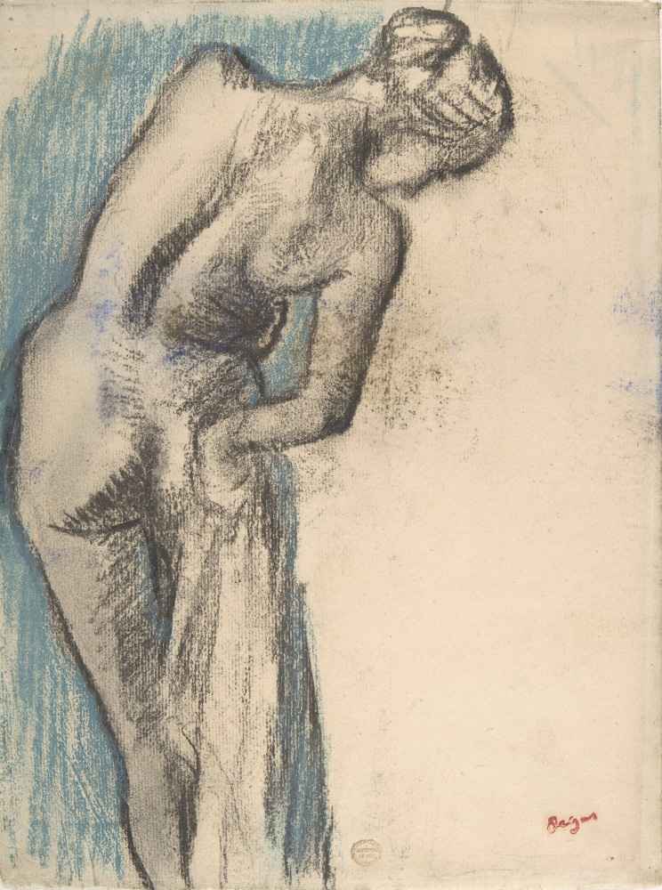 Bather Drying Herself - Edgar Degas