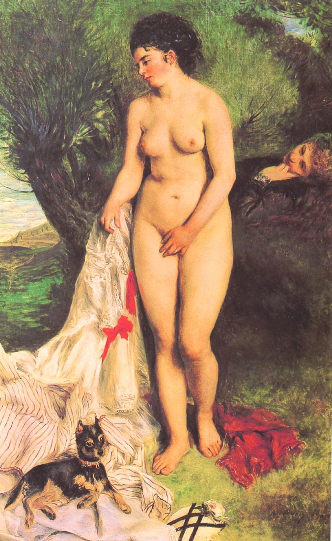 Bather with a Terrier - Renoir