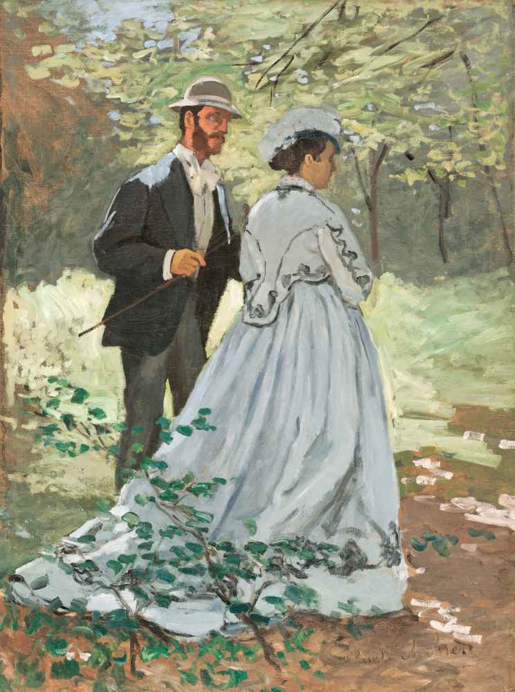 Bazille and Camille (Study for Dejeuner sur Herbe) - Claude Monet