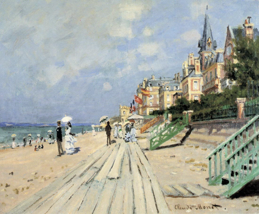 Beach at trouville - Monet