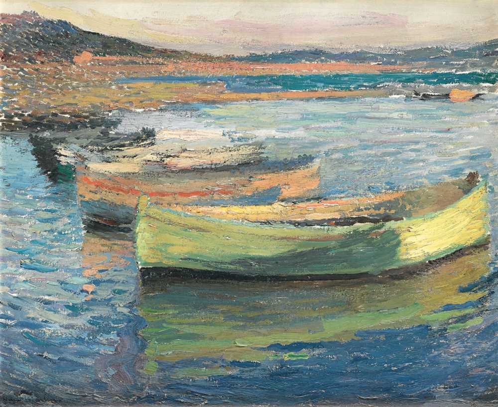 Boats Around Collioure (circa 1910) - Henri-Jean Guillaume Martin