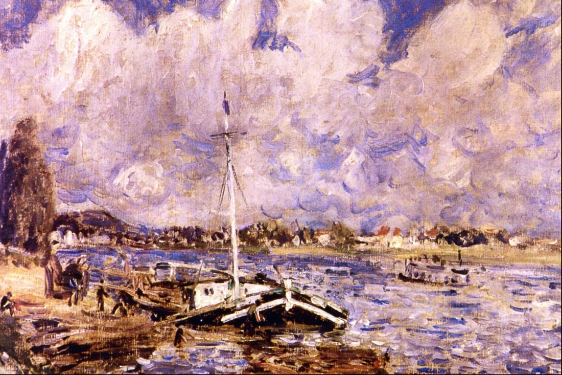 Boats on the Seine - Renoir