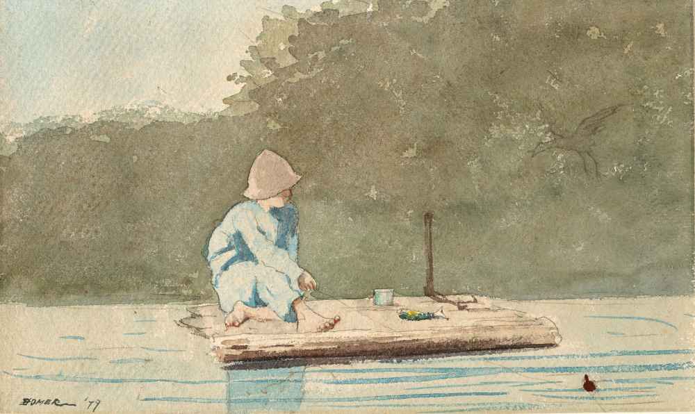 Boy on a Raft - Winslow Homer