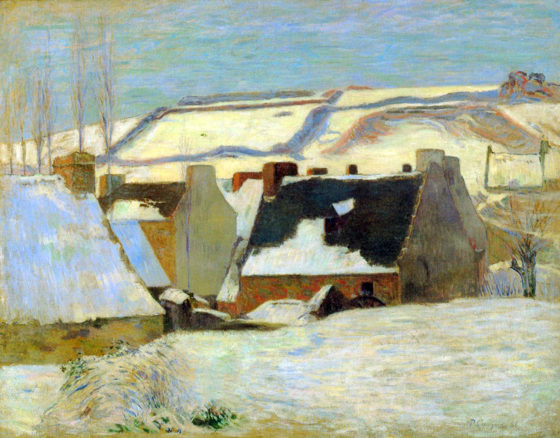 Breton Village in Snow - Gauguin