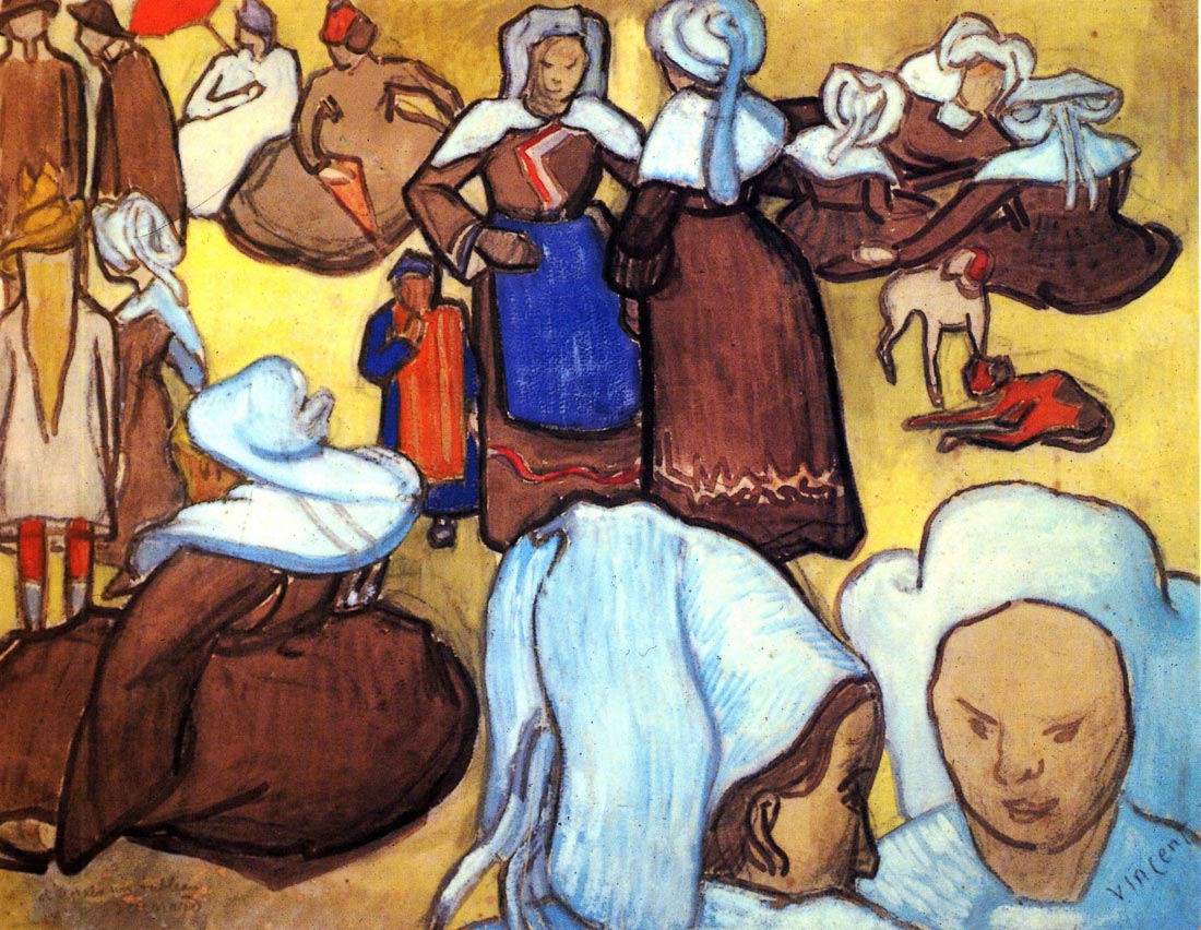 Breton Women after Emile Bernard - Van Gogh