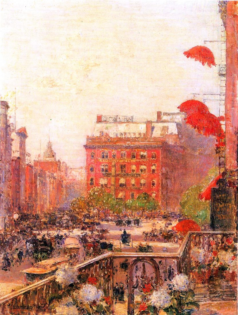 Broadway and Fifth Avenue - Hassam