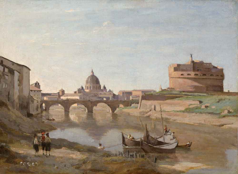 Castel Saint Angelo Rome - Jean Baptiste Camille Corot