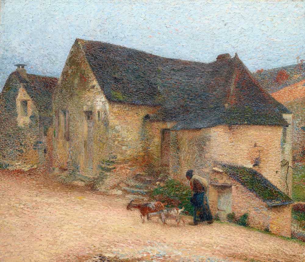 Chevriere in front of an old house in Labastide - Henri-Jean Guillaume Martin