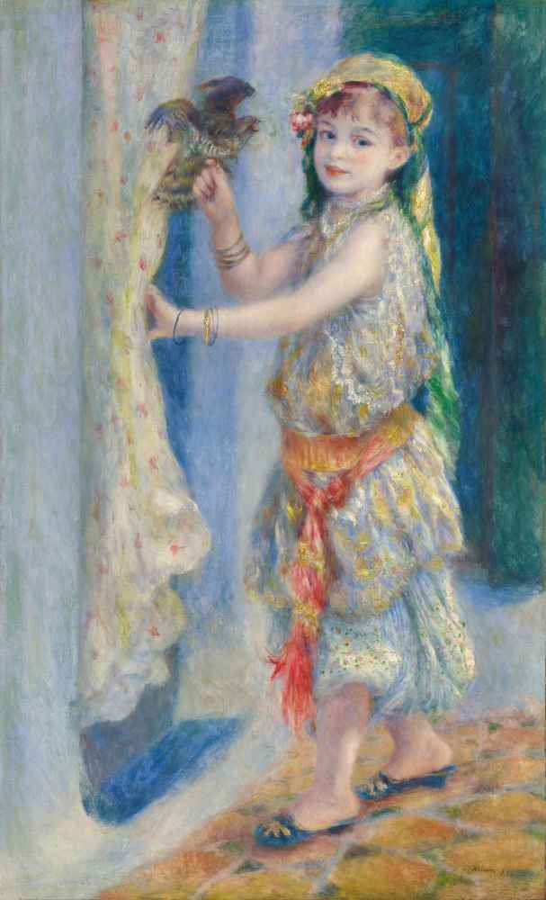 Child with a Bird (Mademoiselle Fleury in Algerian Costume) - Auguste 