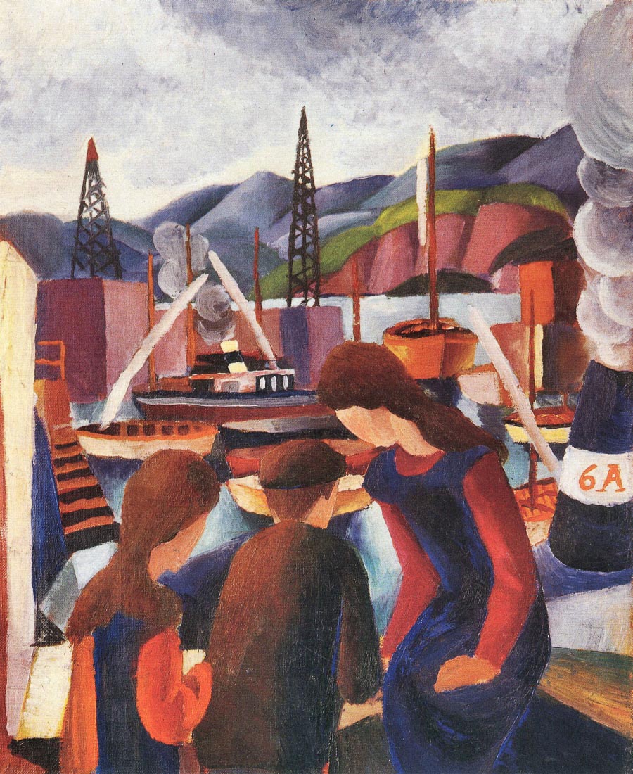 Children at the port (I) - August Macke