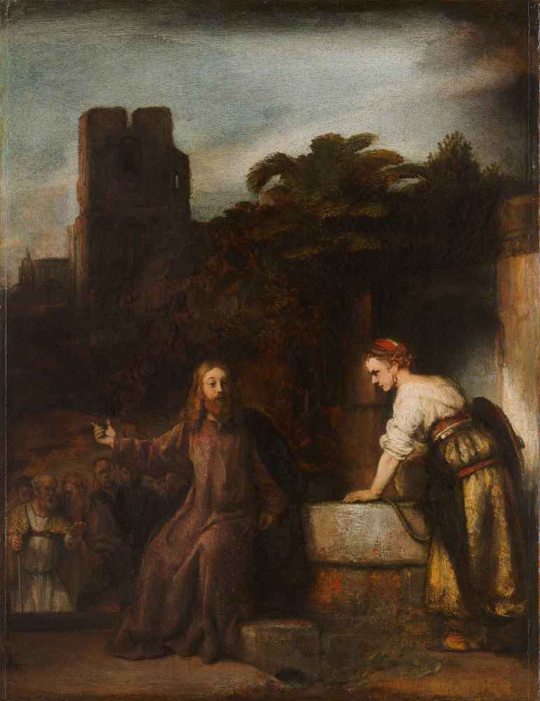 Christ and the Woman of Samaria - Rembrandt Harmenszoon van Rĳn