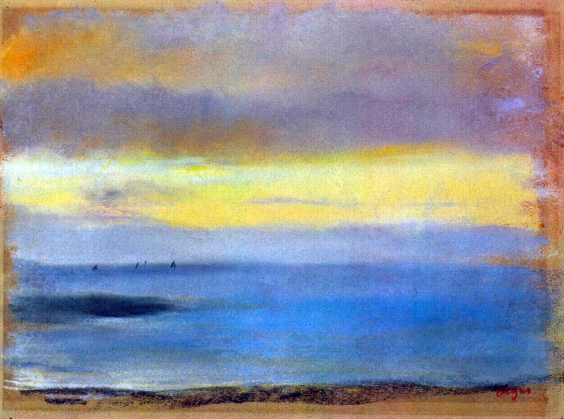 Coastal strip at sunset - Degas