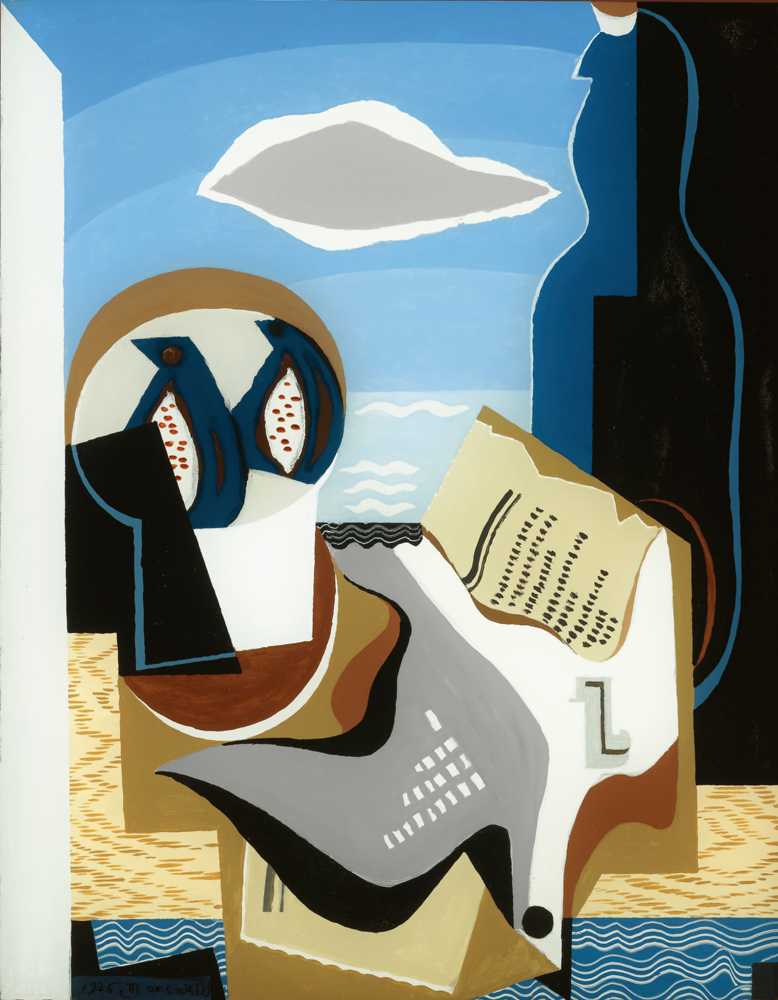 Composition With The Bird - Louis Marcoussis