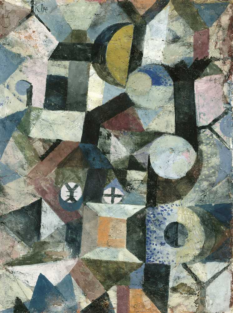 Composition with the Yellow Half-Moon and the Y (1918) - Paul Klee