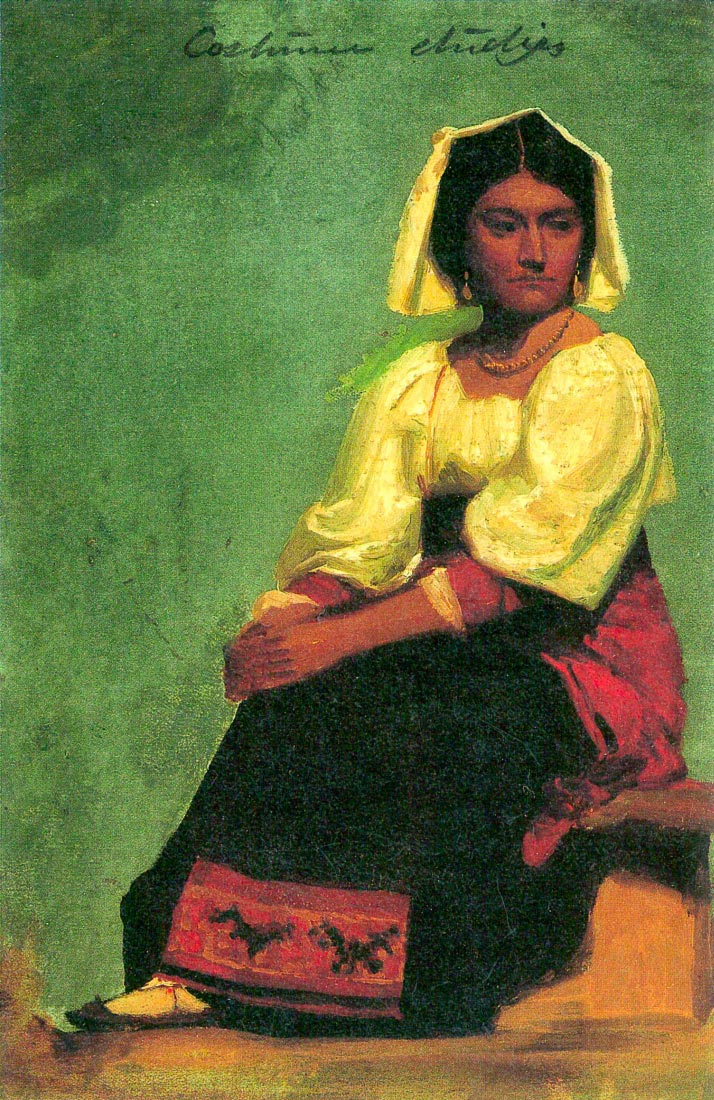 Costume study of a seated woman - Bierstadt