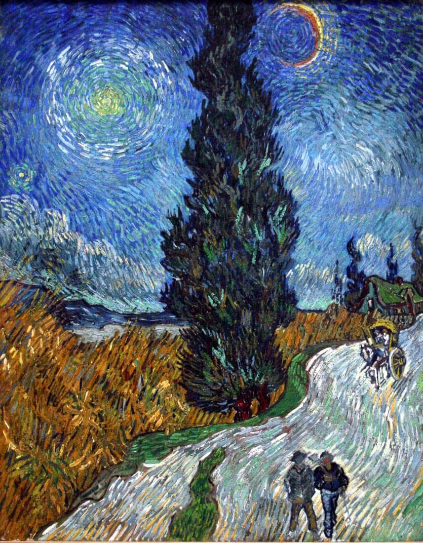 Country road in Provence by night - Van Gogh