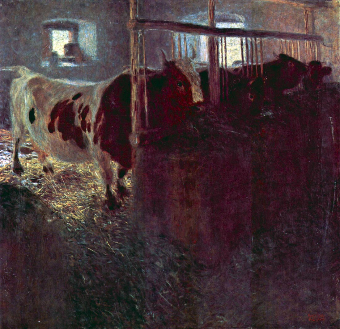 Cows in Stall - Klimt