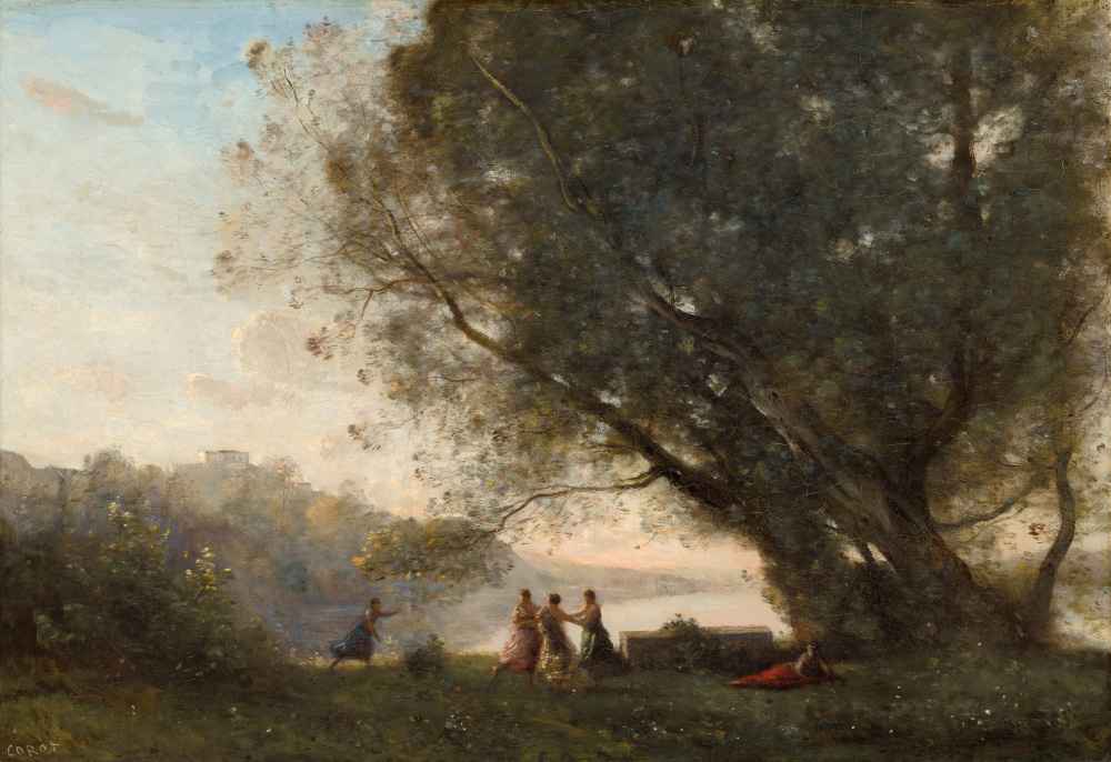 Dance under the Trees at the Edge of the Lake - Jean Baptiste Camille 