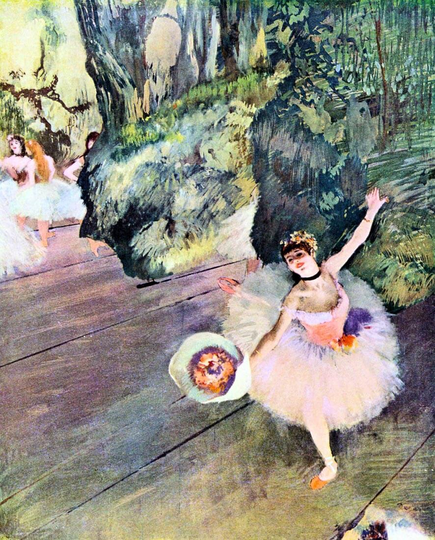 Dancer with a bouquet of flowers (The Star of the ballet) - Degas