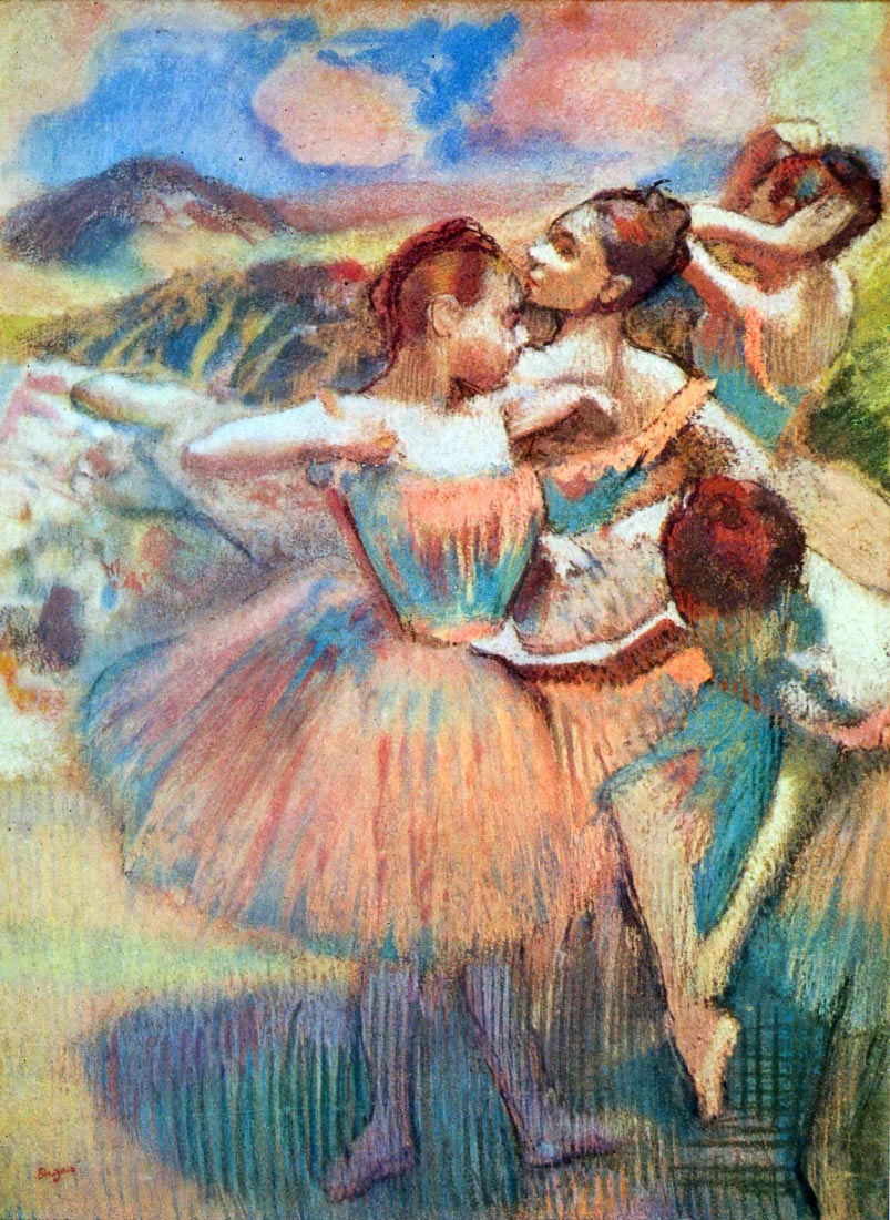 Dancers in the landscape - Degas