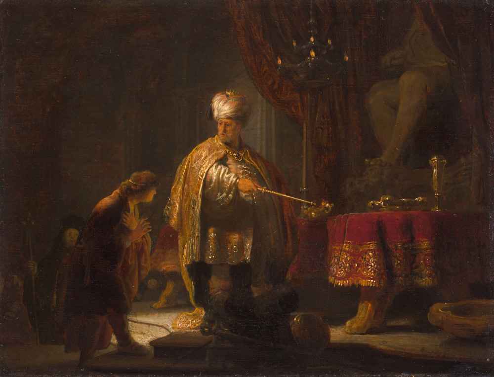 Daniel and Cyrus Before the Idol Bel - Rembrandt Harmenszoon van Rĳn