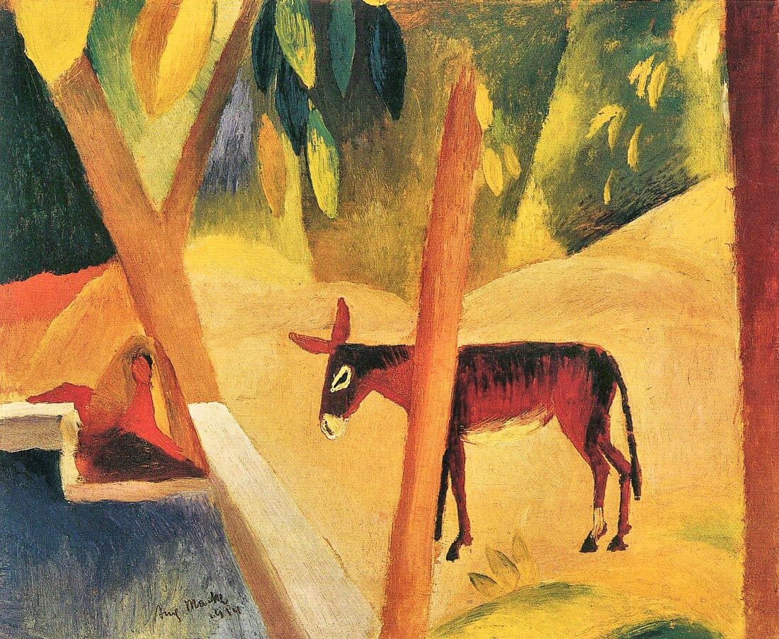 Donkeys in the palms - August Macke