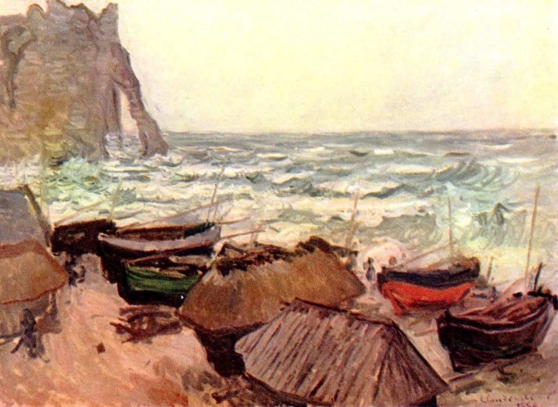 Durchbrochener rock at Etretat - Monet