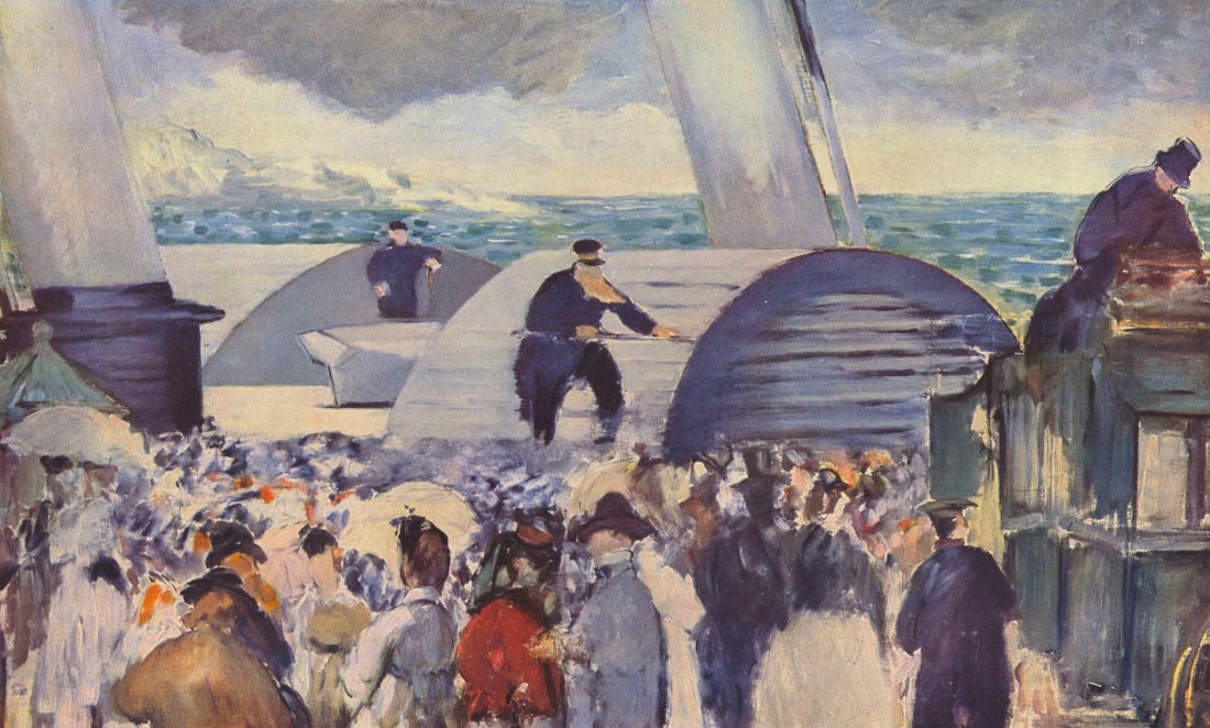 Embarkation of the Folkestone - Manet