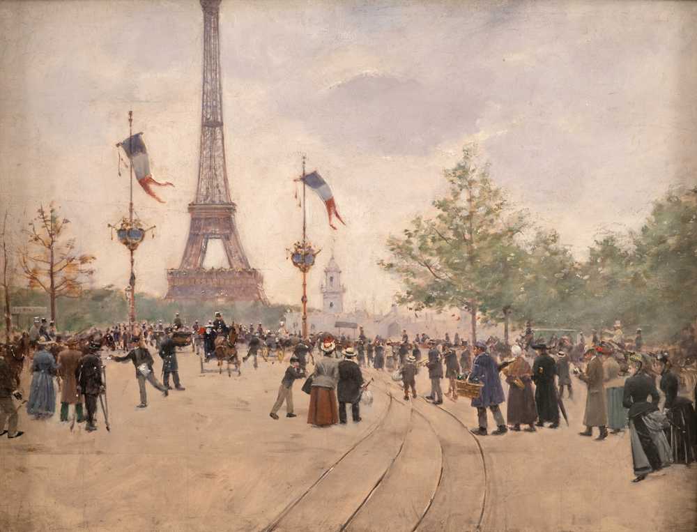 Entrance to the 1889 World's Fair (1889) - Jean Beraud