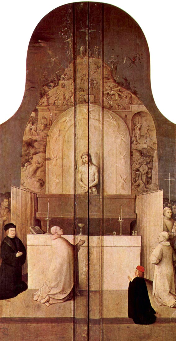 Epiphany-triptych outer sides of the wings - Bosch
