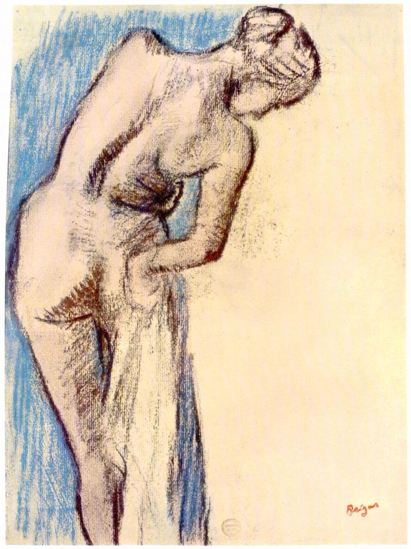 Female after the bath - Degas