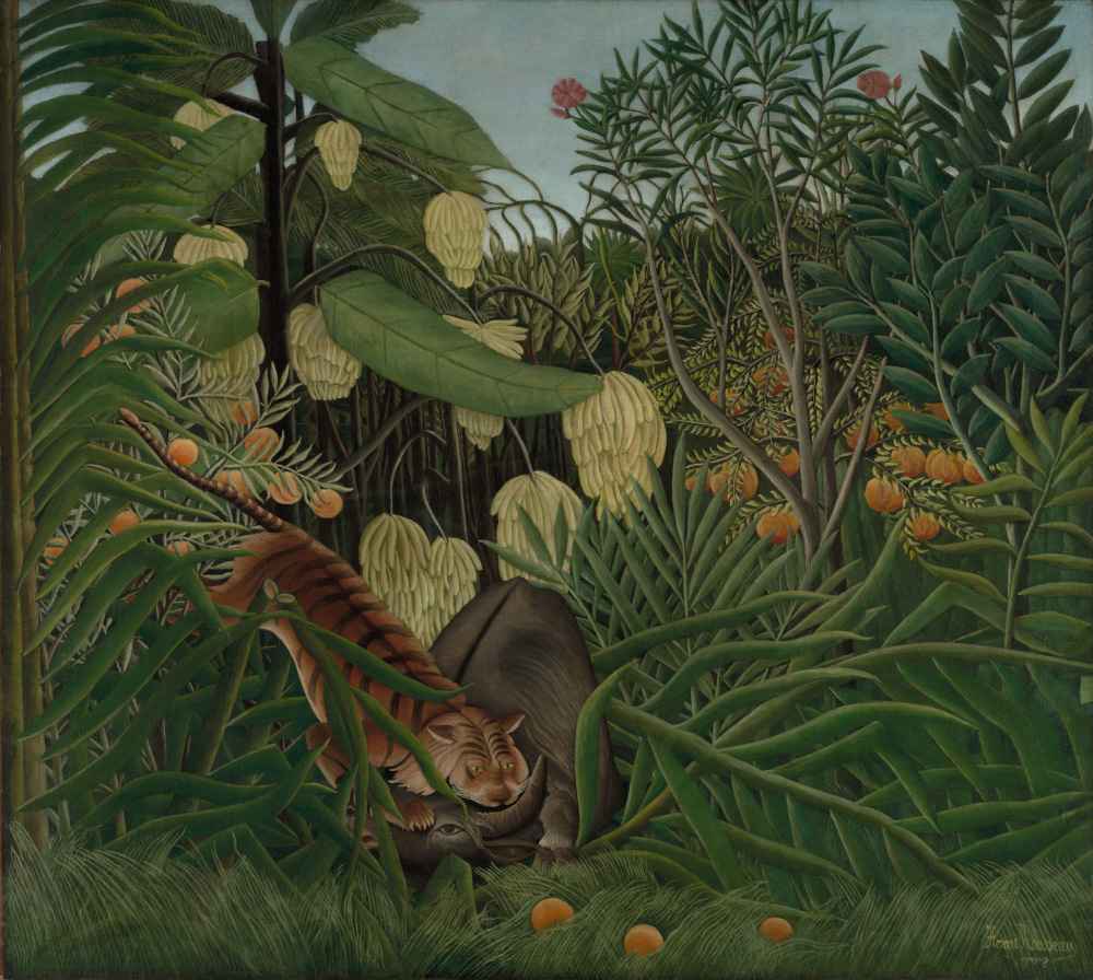 Fight between a Tiger and a Buffalo - Henri Rousseau