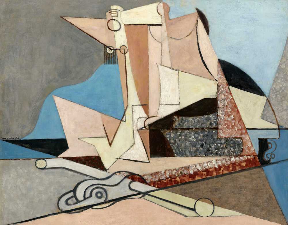 Figures And Marine Anchor (1930) - Louis Marcoussis